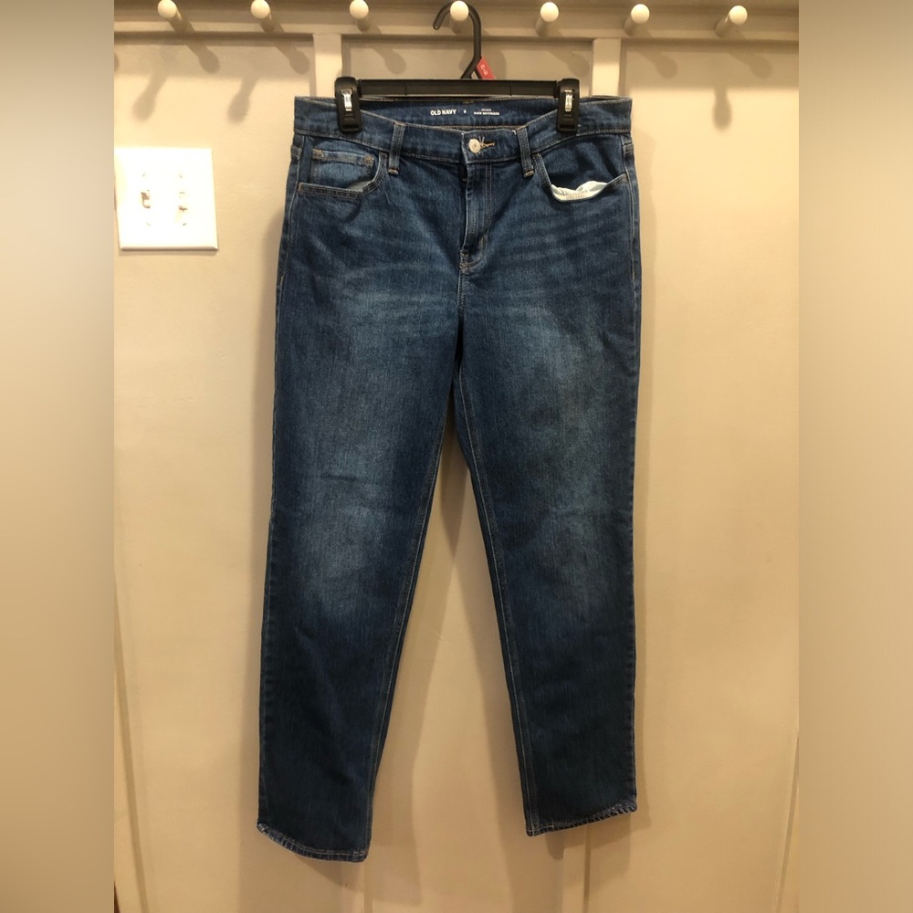 Old Navy Women's Medium Blue Boyfriend Jeans